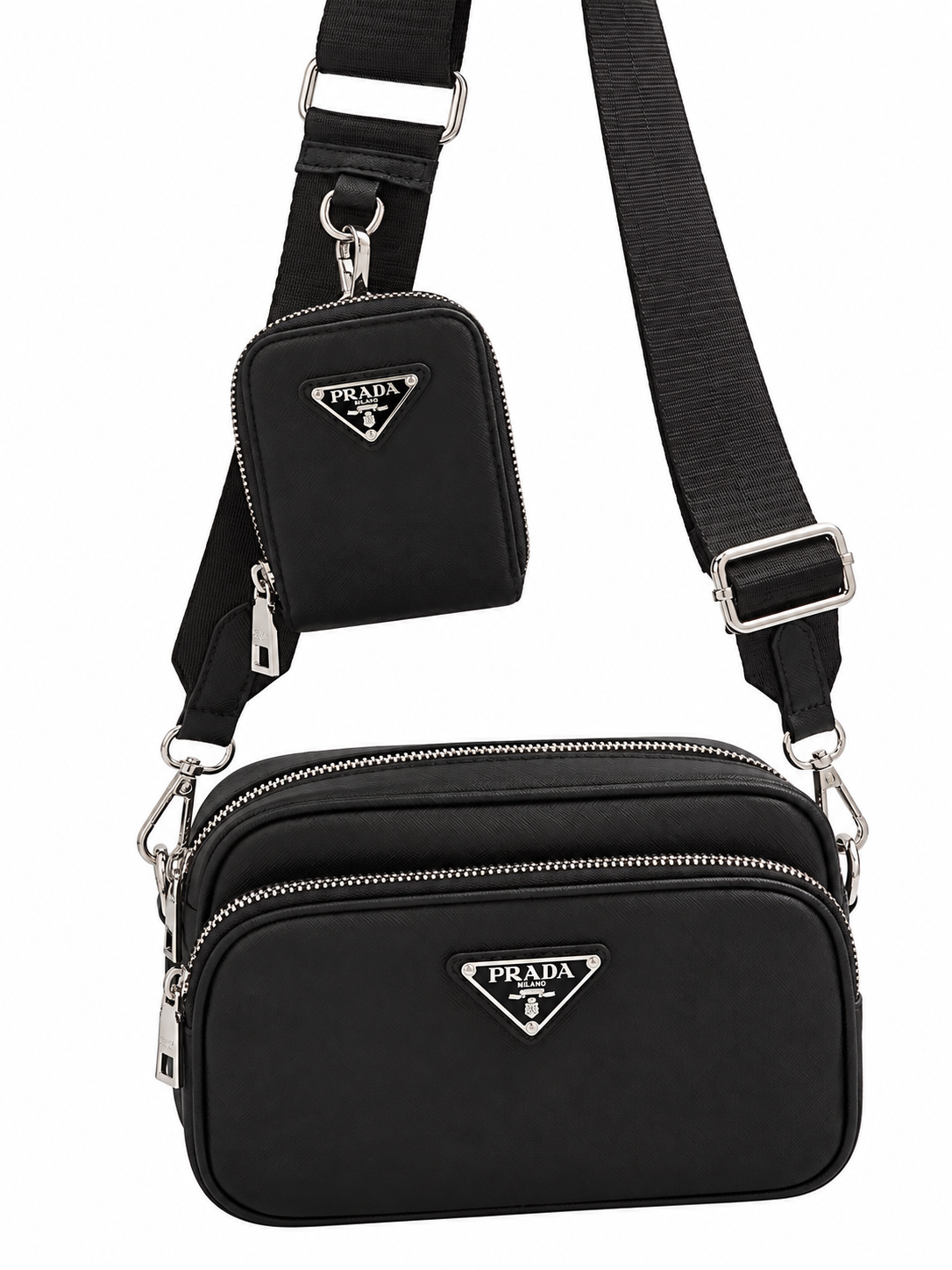 Τσαντάκι Prada Re-Nylon Crossbody Μαύρο