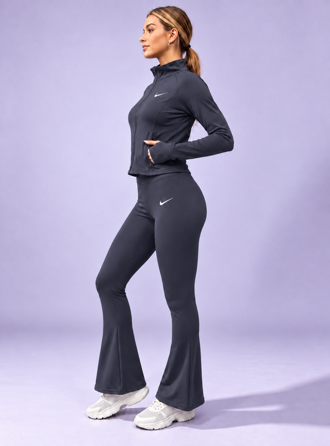 Γυναικείο Αθλητικό Σετ Nike Dri-FIT Μπλέ - Image 3