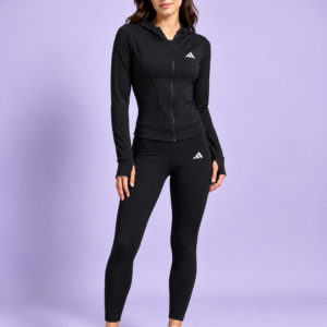 Γυναικείο Σετ Adidas – Dry-Fit Hoodie & Κολάν Μαύρο