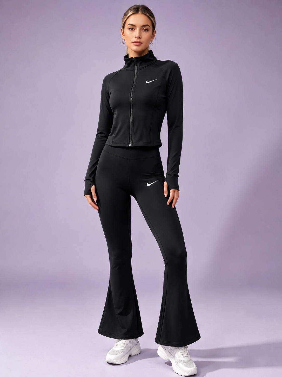 Γυναικείο Αθλητικό Σετ Nike Dri-FIT Μαύρο