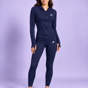 Γυναικείο Σετ Adidas – Dry-Fit Hoodie & Κολάν Μπλέ